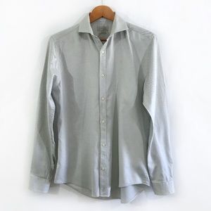 ZARA MAN Gray Woven Button Down Sport Shirt